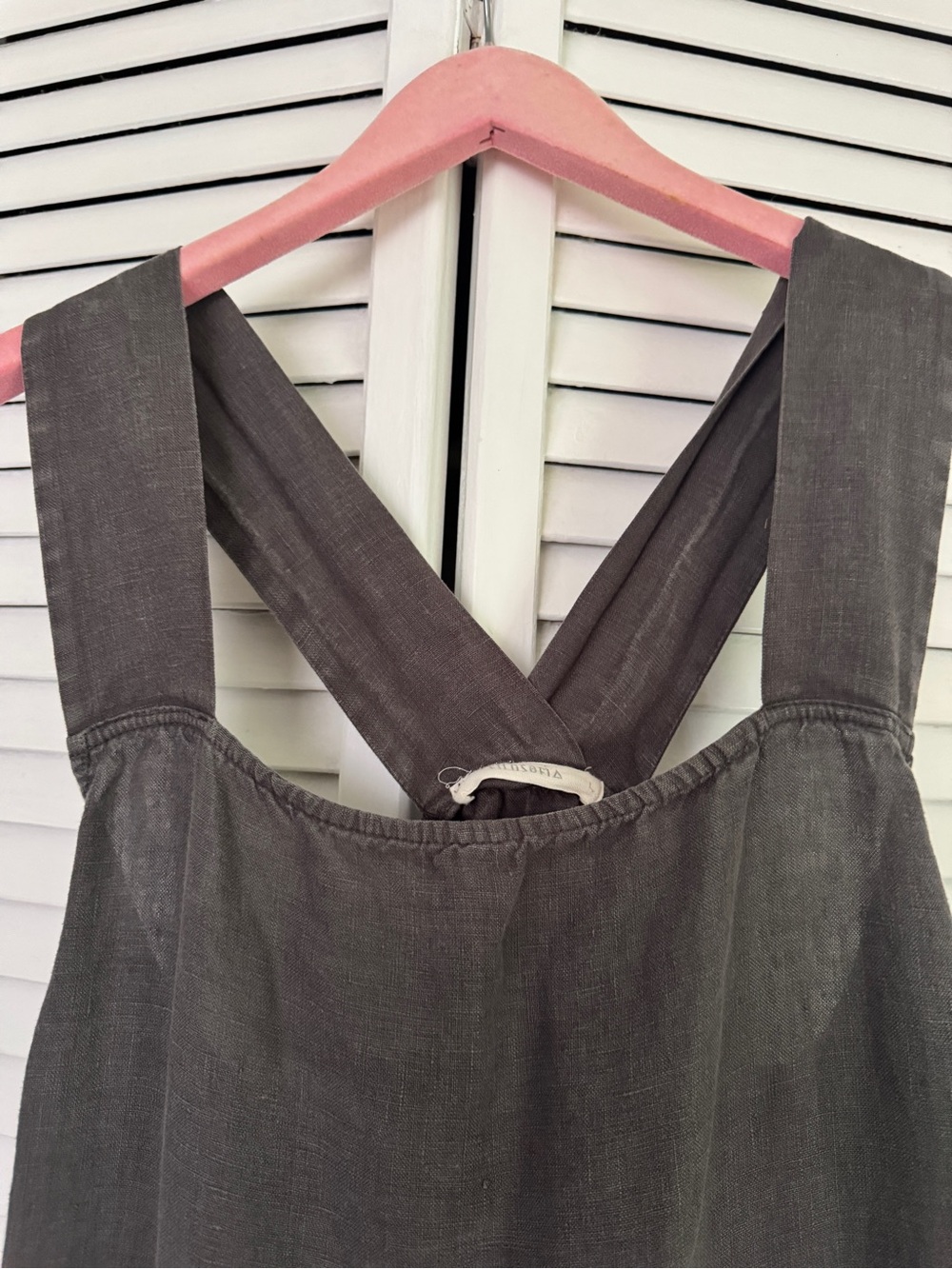 Women’s Charcoal Gray Linen Maxi Dress - size Large - Picture 2 of 9
